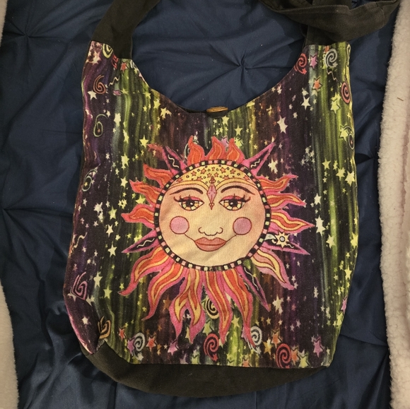 Boho Hippie Sun Crossbody Bag - Picture 5 of 9